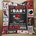 ice hockey dad some people have to wait quilt blanket great customized blanket gifts for birthday