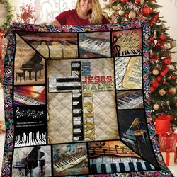 In Jesus Name I Play Piano Quilt Lfz
