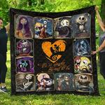 jack sally nightmare before christmas fan gift quilt d2384941