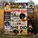 june girl she believed she could so she did quilt blanket great customized blanket gifts for