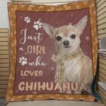 just a girl who loves chihuahua quilt blanket great customized blanket gifts for birthday christmas