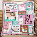 just a girl who loves llamas quilt blanket great customized blanket gifts for birthday christmas