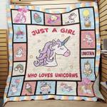 just a girl who loves unicorns quilt blanket great customized blanket gifts for birthday christmas