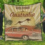 kangaroo welcome to australia quilt blanket great customized blanket gifts for birthday christmas
