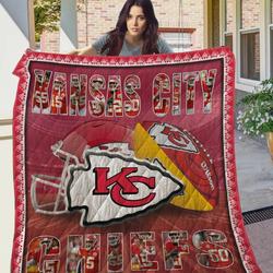 Kansas City Chiefs Quilt Blanket 08 Nfl Football Family Fan Gift Idea For Fans For Him For Her