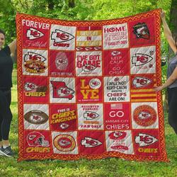 Kansas City Chiefs Quilt Blanket 12 Nfl Football Family Fan Gift Idea For Fans For Him For Her