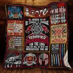 keep calm and gear up firefighter quilt blanket great customized blanket gifts for birthday