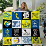keep calm and love volleyball quilt blanket great customized blanket gifts for birthday christmas