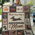 kinda busy being a dachshund mom quilt blanket great customized blanket gifts for birthday