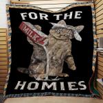 kitty cat for the homies black graphic quilt d2384326