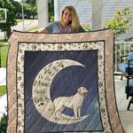 labrador i love you to the moon and back quilt blanket great customized blanket gifts for birthday