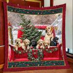 labrador retriever christmas car quilt blanket d2318647