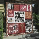lacrosse act like a lady play like a boss quilt blanket great customized blanket gifts for birthday