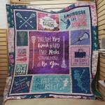 lacrosse dream big work hard take risks stay humble and be you quilt blanket great customized
