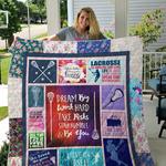 lacrosse girl dream big work hard take risks quilt blanket great customized gifts for birthday