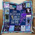 lacrosse she believed she could so she did quilt blanket great customized blanket gifts for