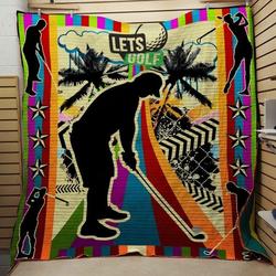 LetS Golf Quilt Blanket Great Customized Blanket Gifts For Birthday Christmas Thanksgiving