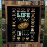 life begins after coffee quilt blanket great customized blanket gifts for birthday christmas