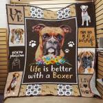 life is better with a boxer quilt blanket great customized blanket gifts for birthday christmas