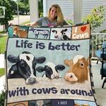 life is better with cows around jji228 awesome 3d customized quilt d2315087