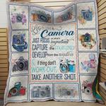 life is like a camera just focus on whats important quilt blanket great customized blanket gifts