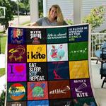 life is short go kitesurfing quilt blanket great customized blanket gifts for birthday christmas