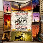 lineman to my gorgeous wife 3d clh0511447q quilt blanket d2355476