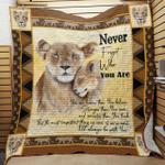 lion family never forget who you are quilt blanket great customized gifts for birthday christmas