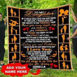 Ll Personalized Father And Daughter Quilt Blanket