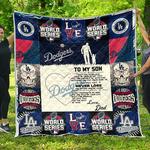los angeles dodgers family to my son quilt d2386834