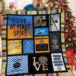 love at first spike quilt blanket great customized blanket gifts for birthday christmas