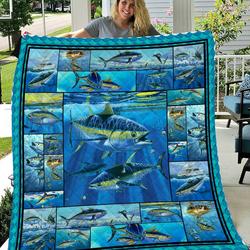 Love Tuna Fishing Like Quilt Blanket