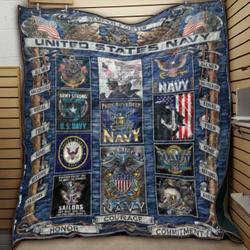 M310707 Us Navy Quilt Blanket  Quilt