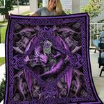 magic purple dragon purple black quilt blanket great customized blanket gifts for birthday