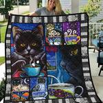 magical black cat quilt blanket great customized blanket gifts for birthday christmas thanksgiving