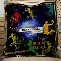 Make Color Basketball Quilt Blanket  Quilt
