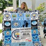 manchester city to my daughter love dad quilt d2386817