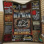 mechanic move over boys let this old man quilt blanket great customized quilt blanket gifts for
