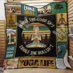 meditation yoga the moon v3 3d customized quilt d2312432