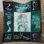 mermaid be a mermaid and make waves quilt blanket great customized blanket gifts for birthday