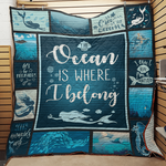 mermaid ocean is where i belong quilt blanket great customized blanket gifts for birthday christmas