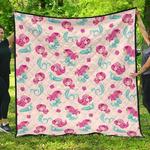 mermaid pink cl12100442mdq quilt blanket d2318009
