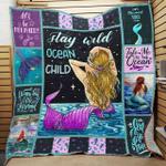 mermaid stay wild ocean child quilt blanket great customized blanket gifts for birthday christmas