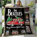 merry christmas beatles people premium quilt blanket d2325884