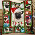 merry christmas pug quilt ihv d2390732