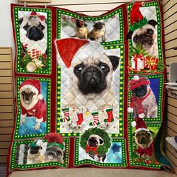 Merry Christmas Pug Quilt Ihv