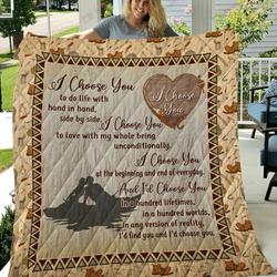 MHE20122101-MHQ20122101 I Choose You Fishing Couple Quilt Bed Set & Quilt Blanket