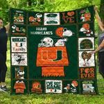 miami hurricanes sn mh quilt blanket d2349622