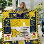 michigan wolverines to my granddaughter love grandpa quilt d2386863