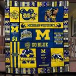 michigan wolverines ver1 quilt blanket fan made d2354828